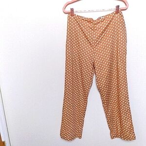 Revolve LPA Tan and White Polka Dot Cropped Pants Size Medium